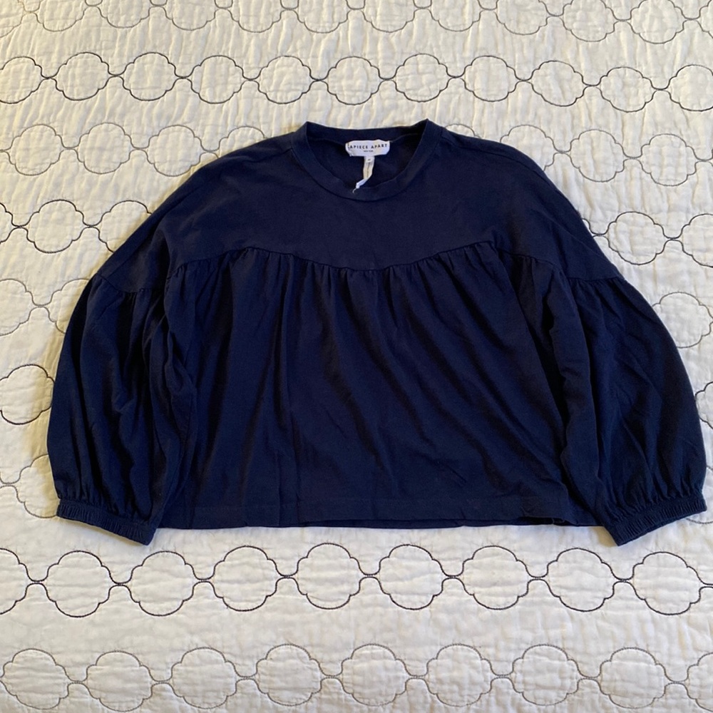Apiece Apart navy blue shirt size xs